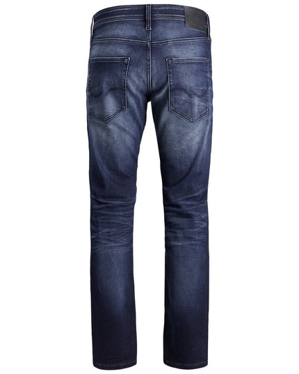 Jack Jones Blue Cotton Relaxed Fit Jeans