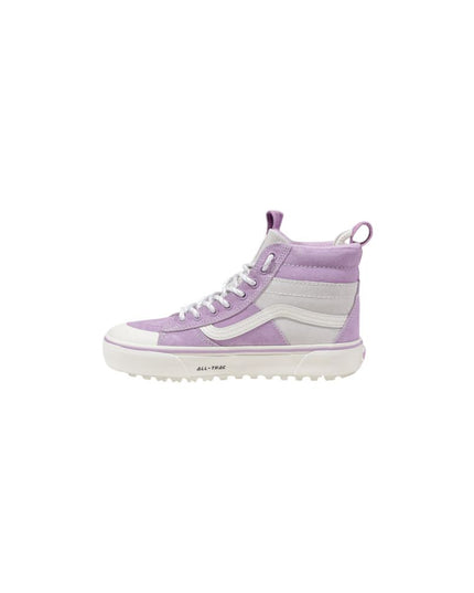 Vans Purple Leather High Top Sneakers