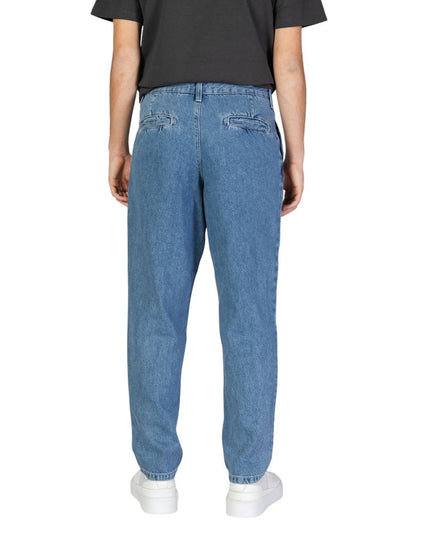 Jack Jones Blue Cotton Relaxed Fit Jeans