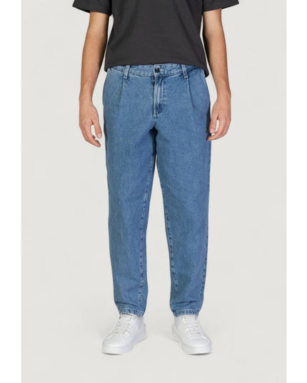 Jack Jones Blue Cotton Relaxed Fit Jeans