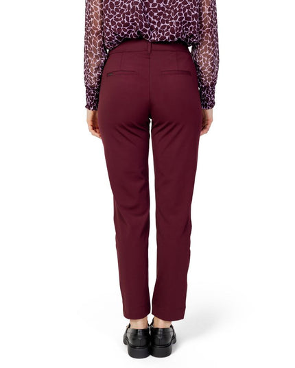 Street One Bordeaux Polyester Casual Pants