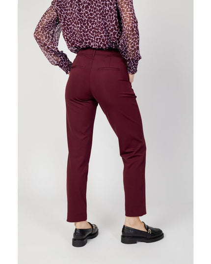 Street One Bordeaux Polyester Casual Pants