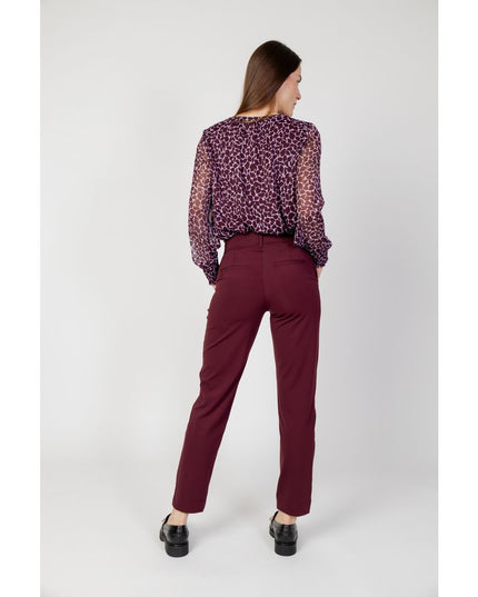 Street One Bordeaux Polyester Casual Pants
