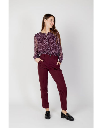 Street One Bordeaux Polyester Casual Pants