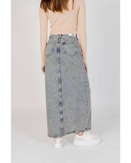 Calvin Klein Jeans Blue Cotton Long Skirt