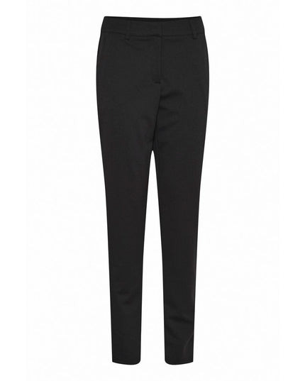 ICHI Black Recycled Polyester Dress Pants