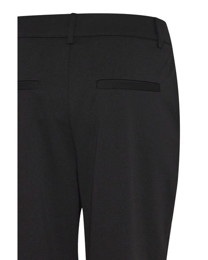 ICHI Black Recycled Polyester Dress Pants