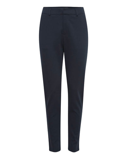 ICHI Blue Recycled Polyester Dress Pants