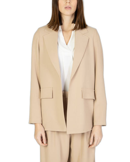 Sandro Ferrone Beige Polyester Blazer