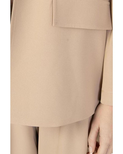 Sandro Ferrone Beige Polyester Blazer