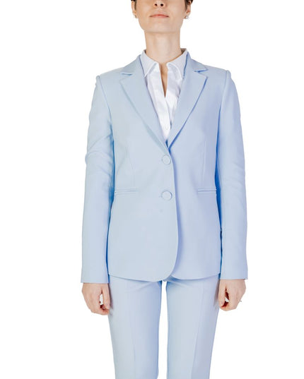 Sandro Ferrone Blue Polyester Blazer