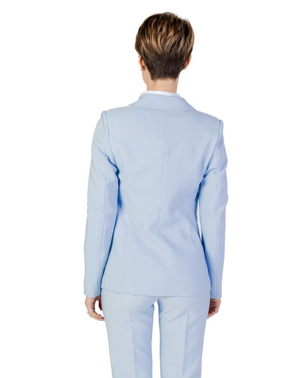 Sandro Ferrone Blue Polyester Blazer
