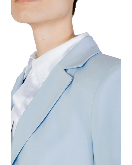 Sandro Ferrone Blue Polyester Blazer