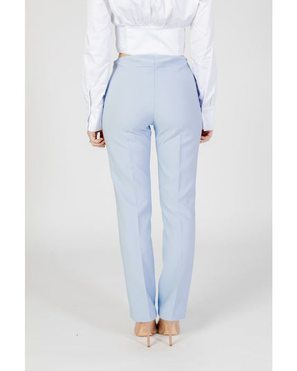 Sandro Ferrone Blue Polyester Dress Pants