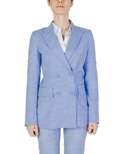 Sandro Ferrone Blue Viscose Blazer