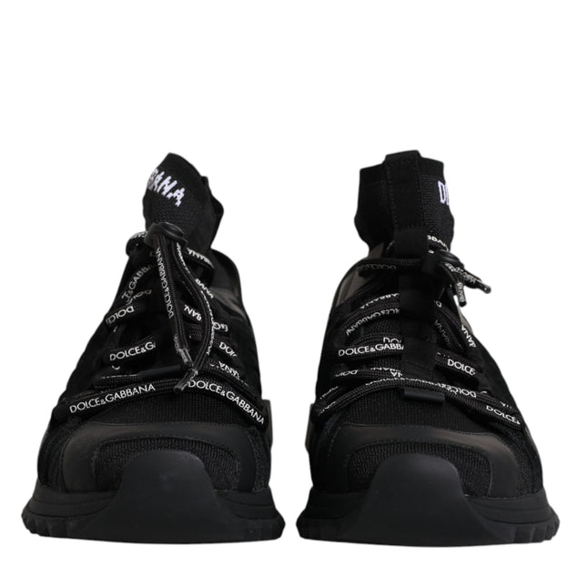 Dolce & Gabbana Black Sorrento Logo Men Sneakers Socks Shoes