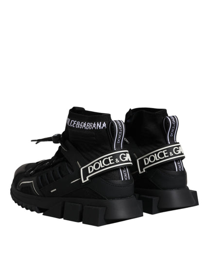 Dolce & Gabbana Black Sorrento Logo Men Sneakers Socks Shoes
