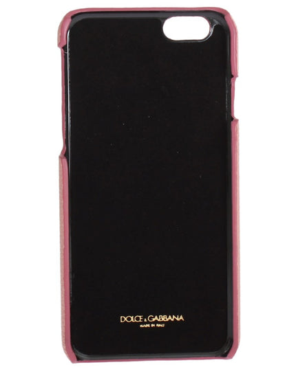 Dolce & Gabbana Pink Leather Heart Phone Cover