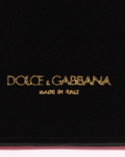 Dolce & Gabbana Pink Leather Heart Phone Cover