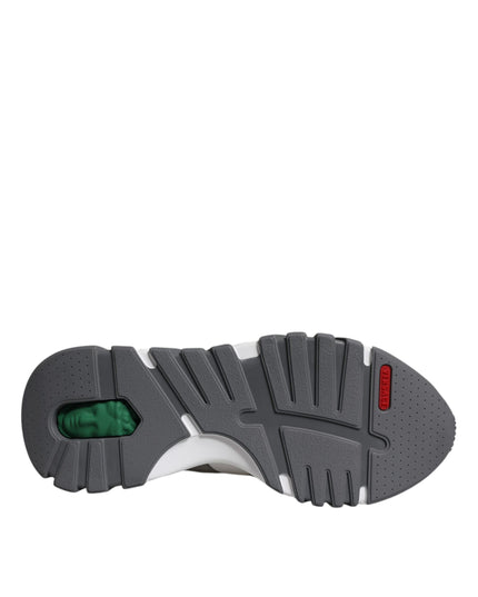 Versace Grey Leather Neoprene Chunky Low Top Squalo Sneakers Shoes