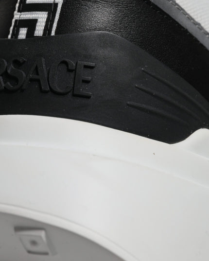 Versace Multicolor Canvas Quad Fabric Medusa Low Top Sneakers Shoes