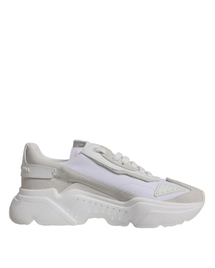 Dolce & Gabbana White Leather Daymaster Low Top Sneakers Shoes