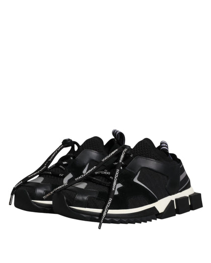 Dolce & Gabbana Black White Logo Sorrento Mens Sneakers Shoes