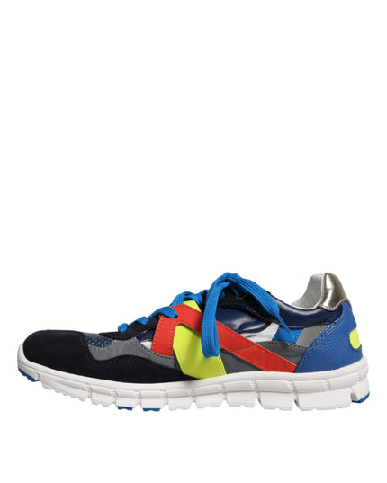 Dolce & Gabbana Multicolor Leather Suede Low Top Sneakers Shoes
