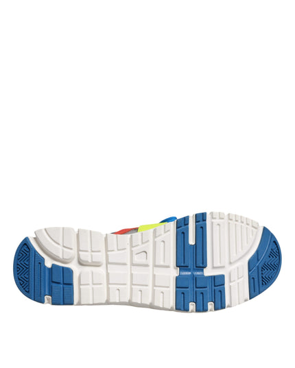 Dolce & Gabbana Multicolor Leather Suede Low Top Sneakers Shoes