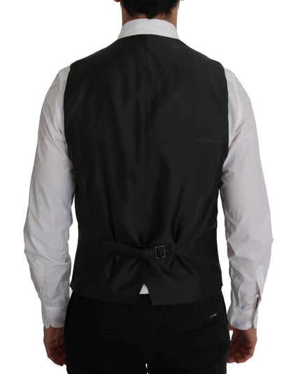 Dolce & Gabbana Black STAFF Cotton Striped Vest