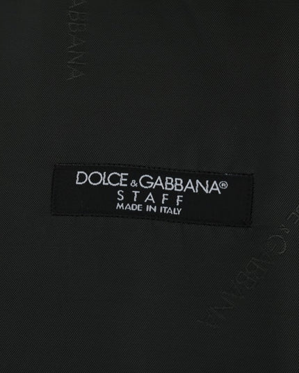 Dolce & Gabbana Black STAFF Cotton Striped Vest