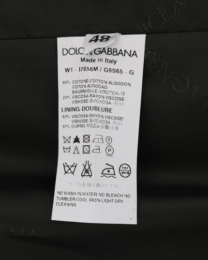 Dolce & Gabbana Black STAFF Cotton Striped Vest