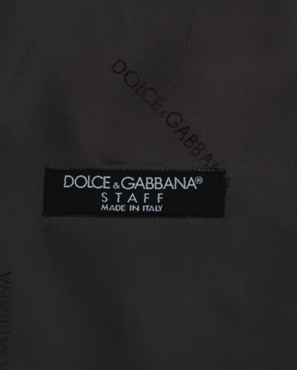 Dolce & Gabbana Gray STAFF Cotton Striped Vest