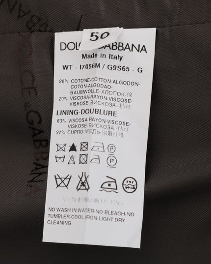 Dolce & Gabbana Gray STAFF Cotton Striped Vest