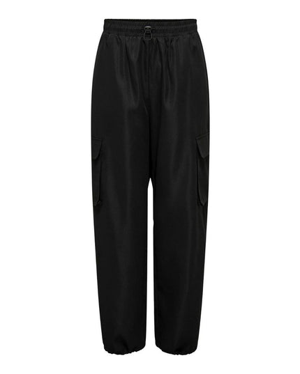 Only Black Cotton Cargo Pants