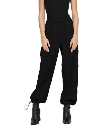 Only Black Cotton Cargo Pants