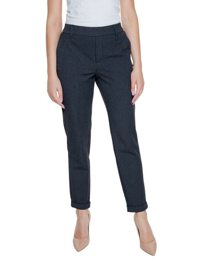 Vero Moda Gray Polyester Casual Pants
