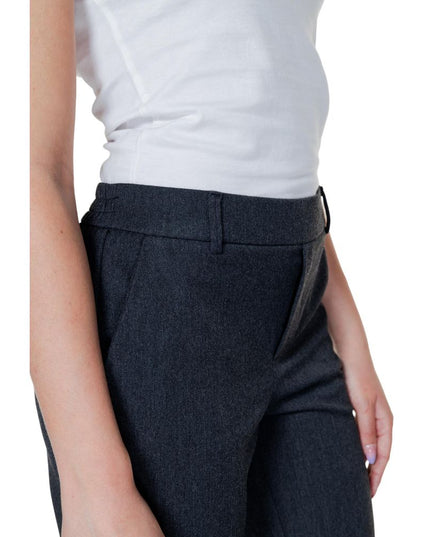 Vero Moda Gray Polyester Casual Pants