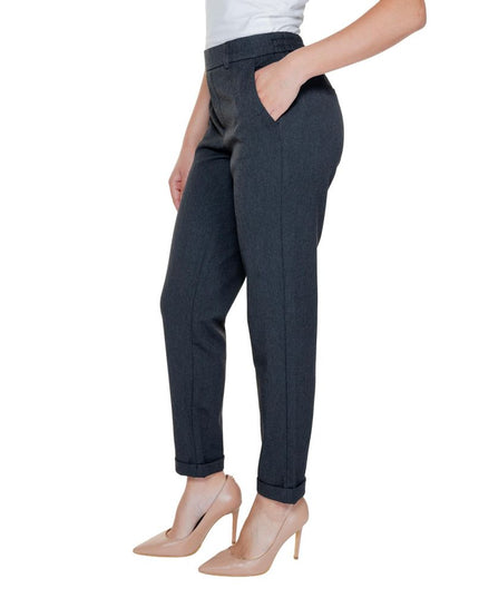 Vero Moda Gray Polyester Casual Pants
