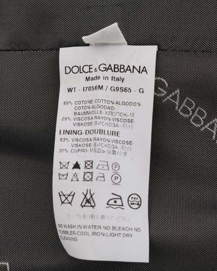 Dolce & Gabbana Gray STAFF Cotton Striped Vest