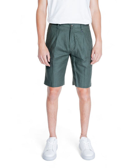 Antony Morato Green Linen Bermuda Shorts