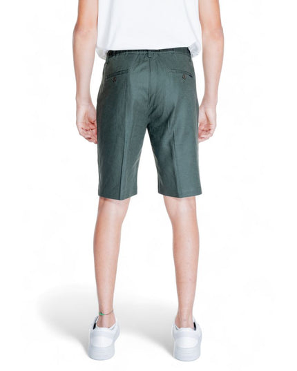 Antony Morato Green Linen Bermuda Shorts