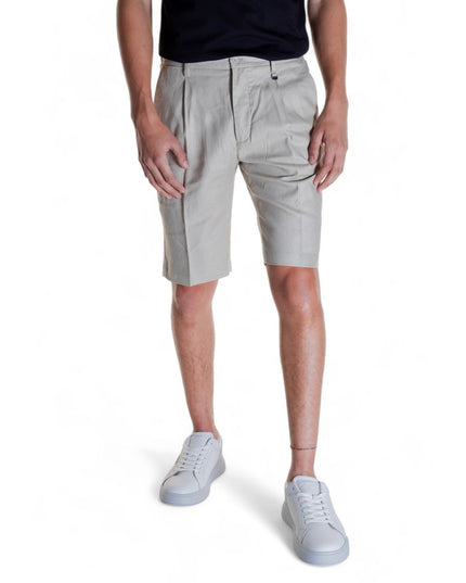 Antony Morato Beige Linen Bermuda Shorts