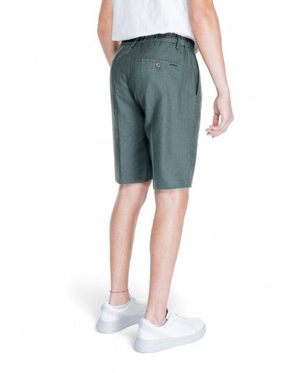 Antony Morato Green Linen Bermuda Shorts