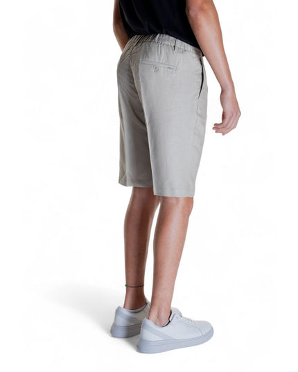 Antony Morato Beige Linen Bermuda Shorts
