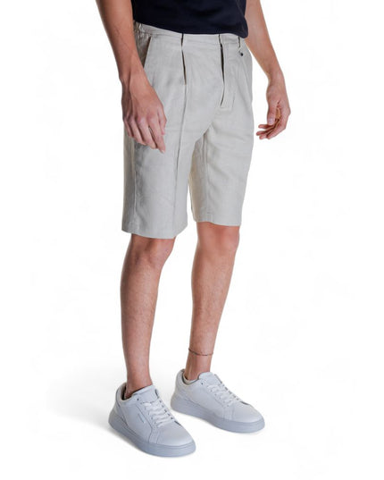 Antony Morato Beige Linen Bermuda Shorts
