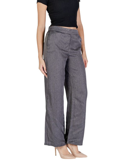 Jacqueline De Yong Gray Polyester Casual Pants