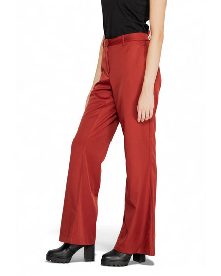 Vero Moda Red Polyester Pant