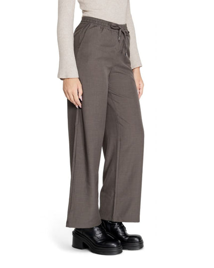 Only Gray Polyester Casual Pants