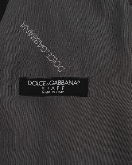Dolce & Gabbana Gray STAFF Cotton Striped Vest